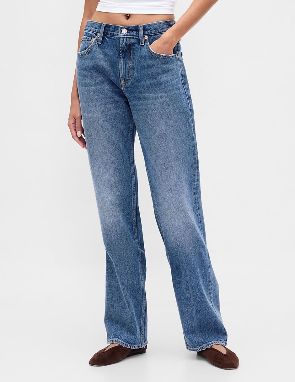 Jeans relaxed straight para mujer