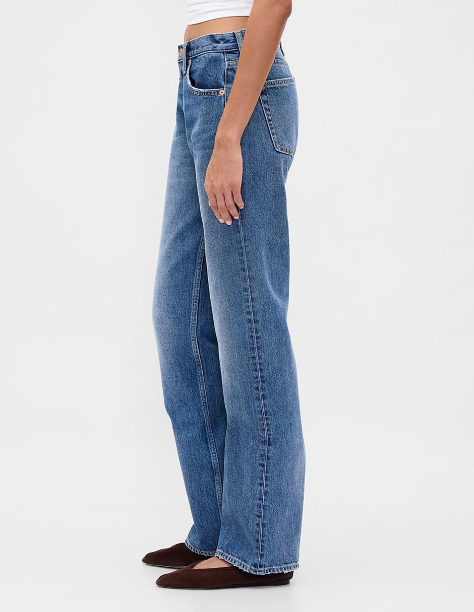 Jeans relaxed straight para mujer