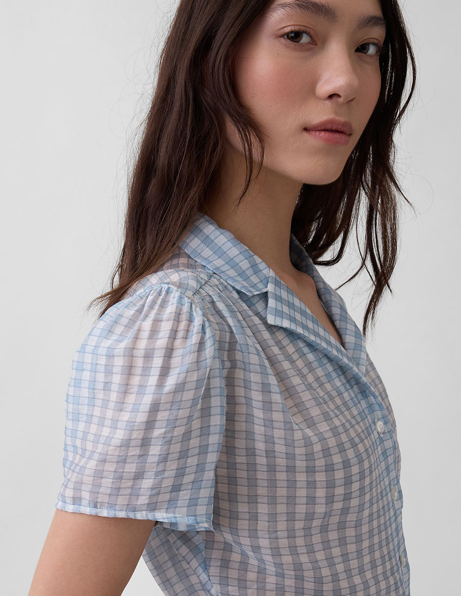 Blusa manga corta para mujer