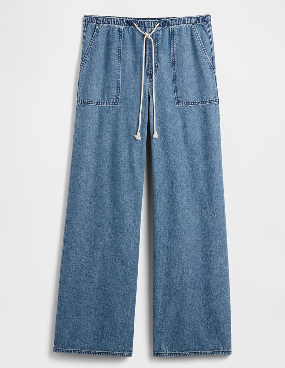 Jeans acampanado wide leg para mujer