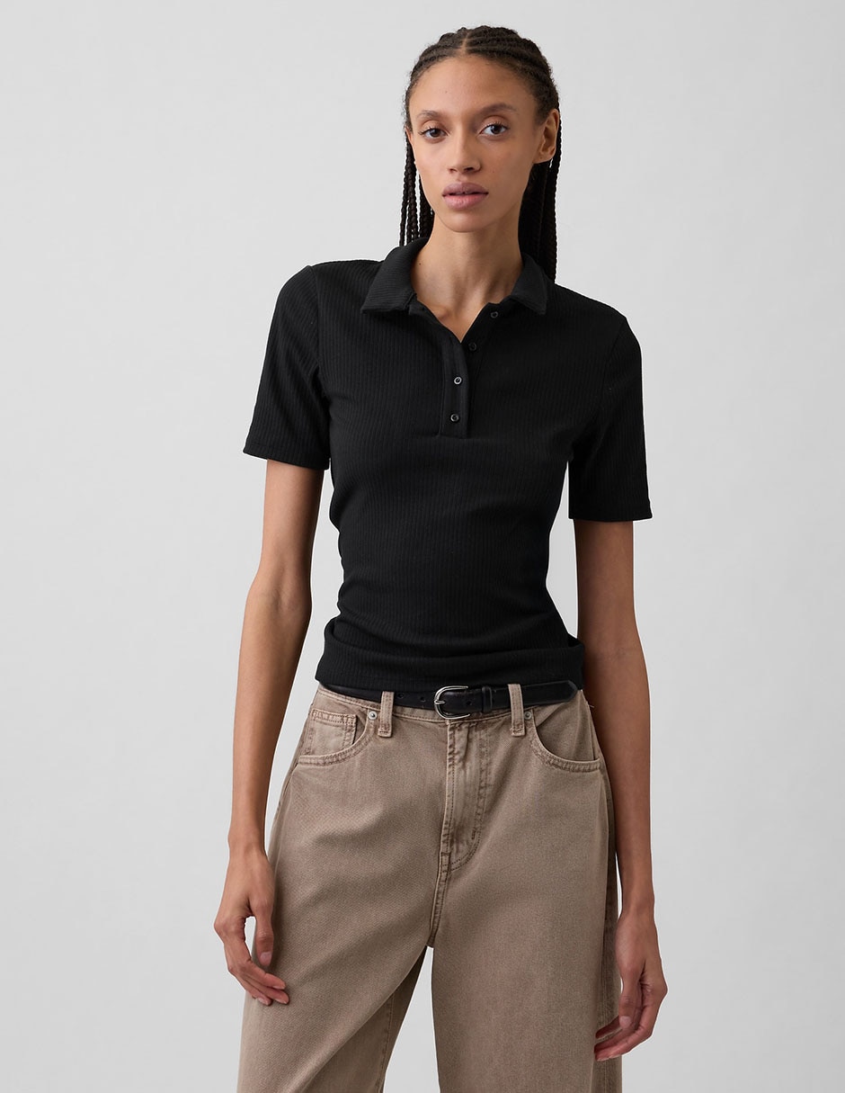 Playera tipo polo para mujer