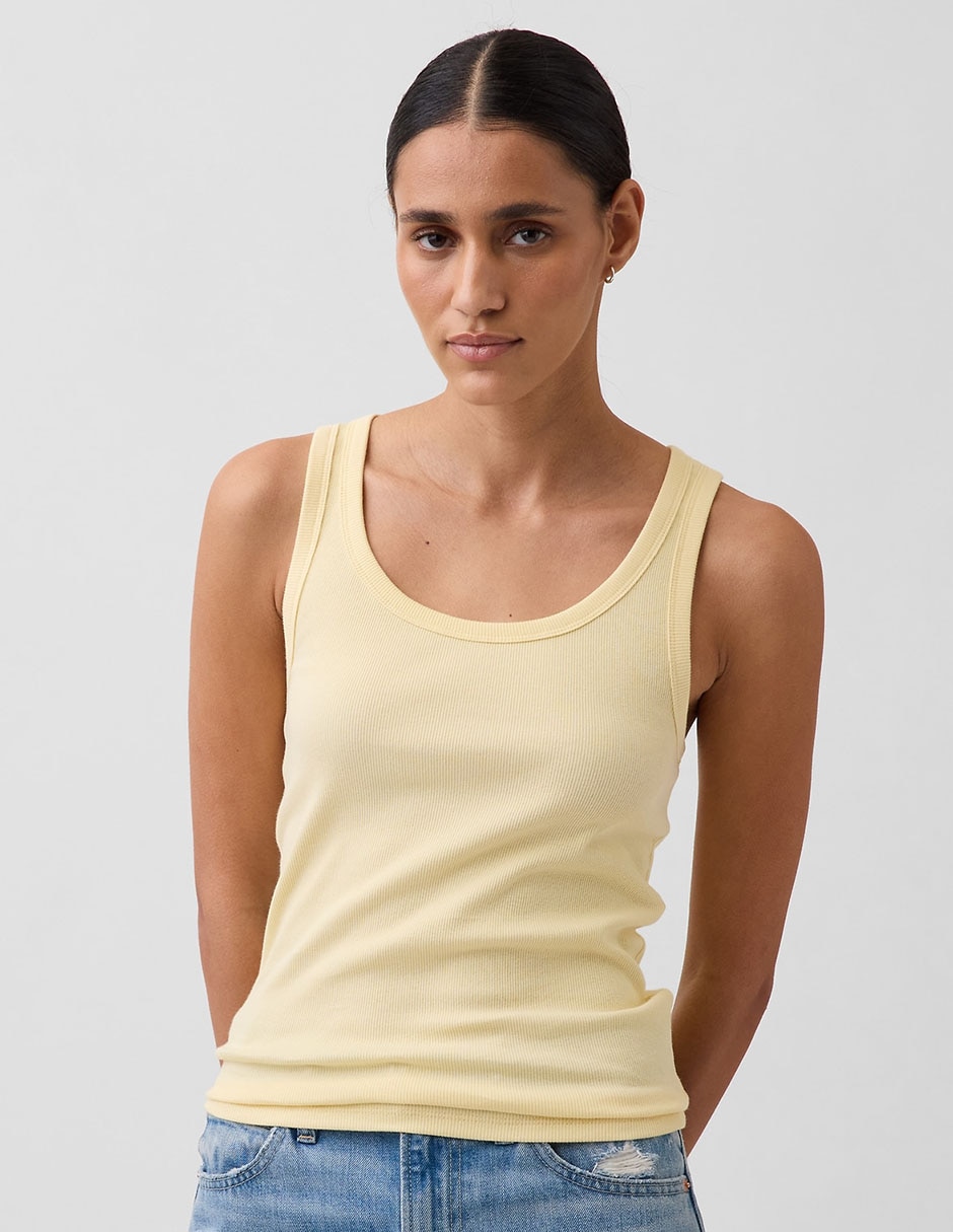 Top cuello redondo tirante ancho Top cuello redondo tirante ancho