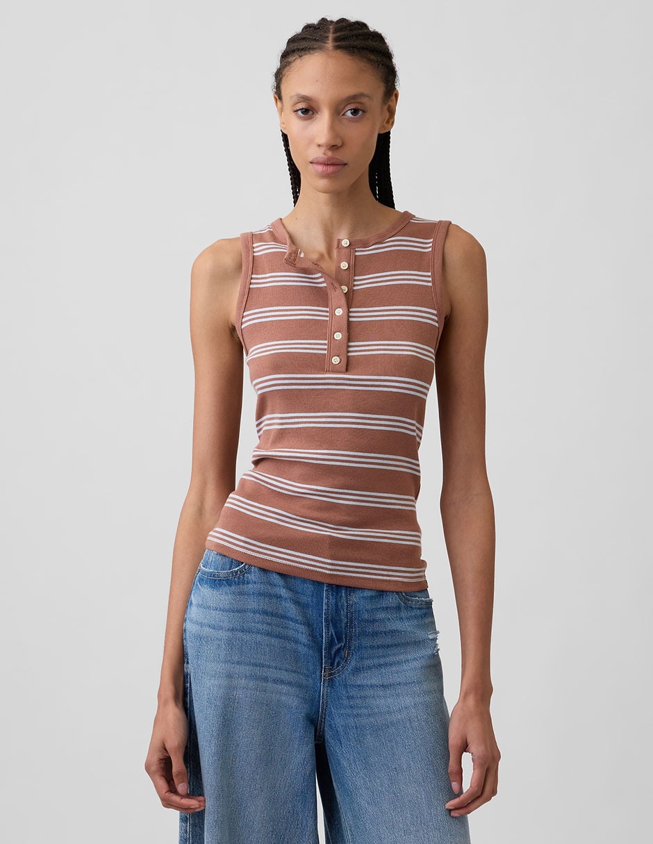 Playera tank cuello redondo mujer