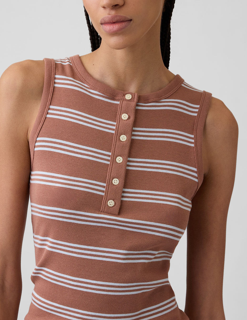 Playera tank cuello redondo mujer