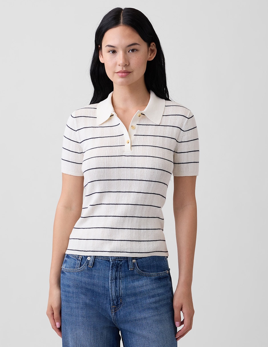 Playera tipo polo para mujer