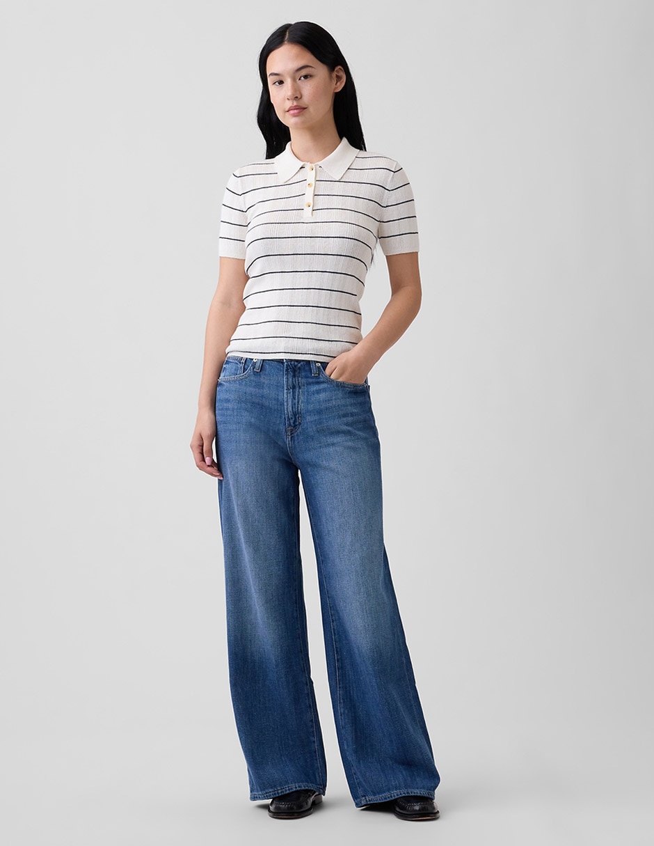 Playera tipo polo para mujer