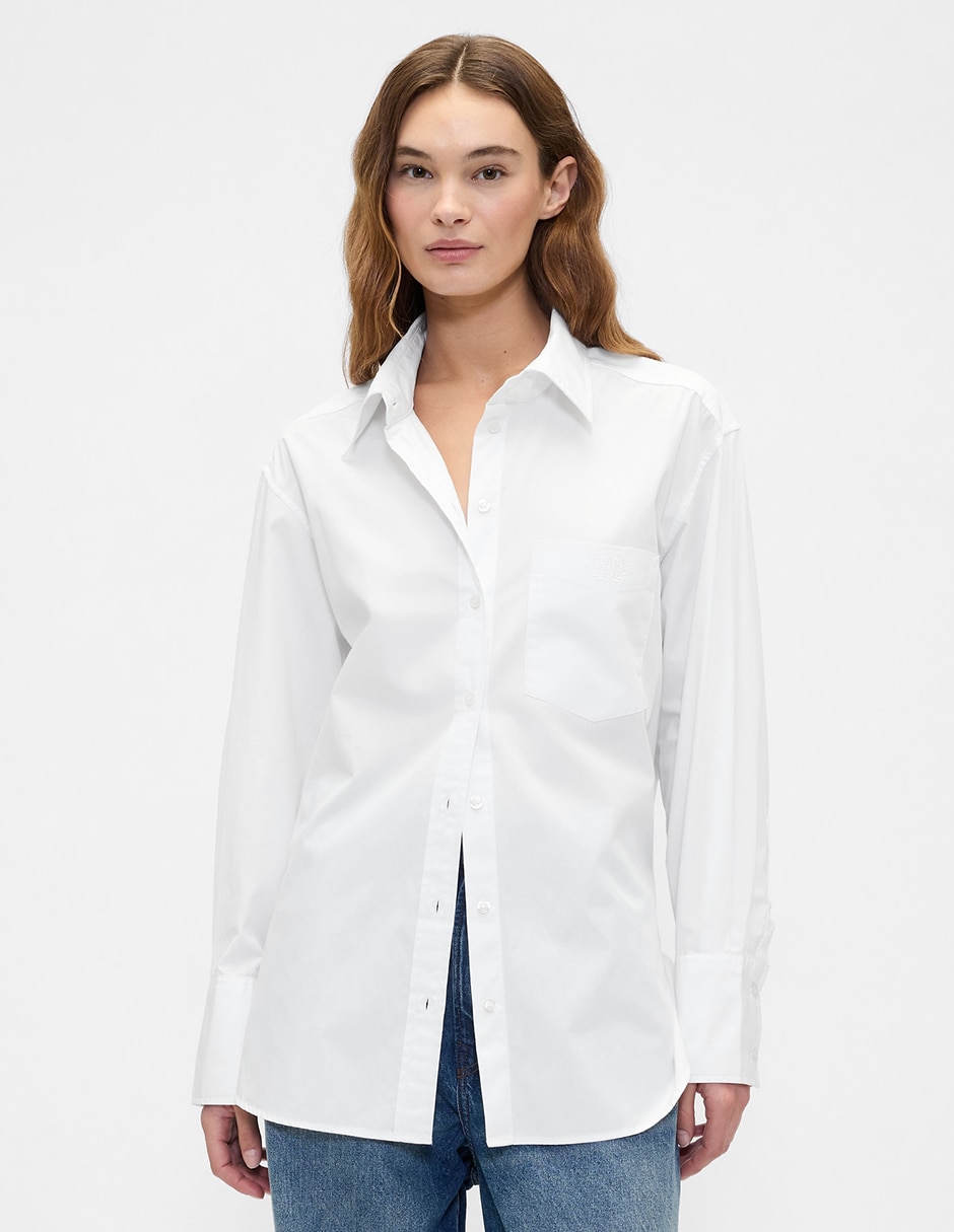 Camisa de algodón manga larga para mujer Camisa de algodón manga larga para mujer