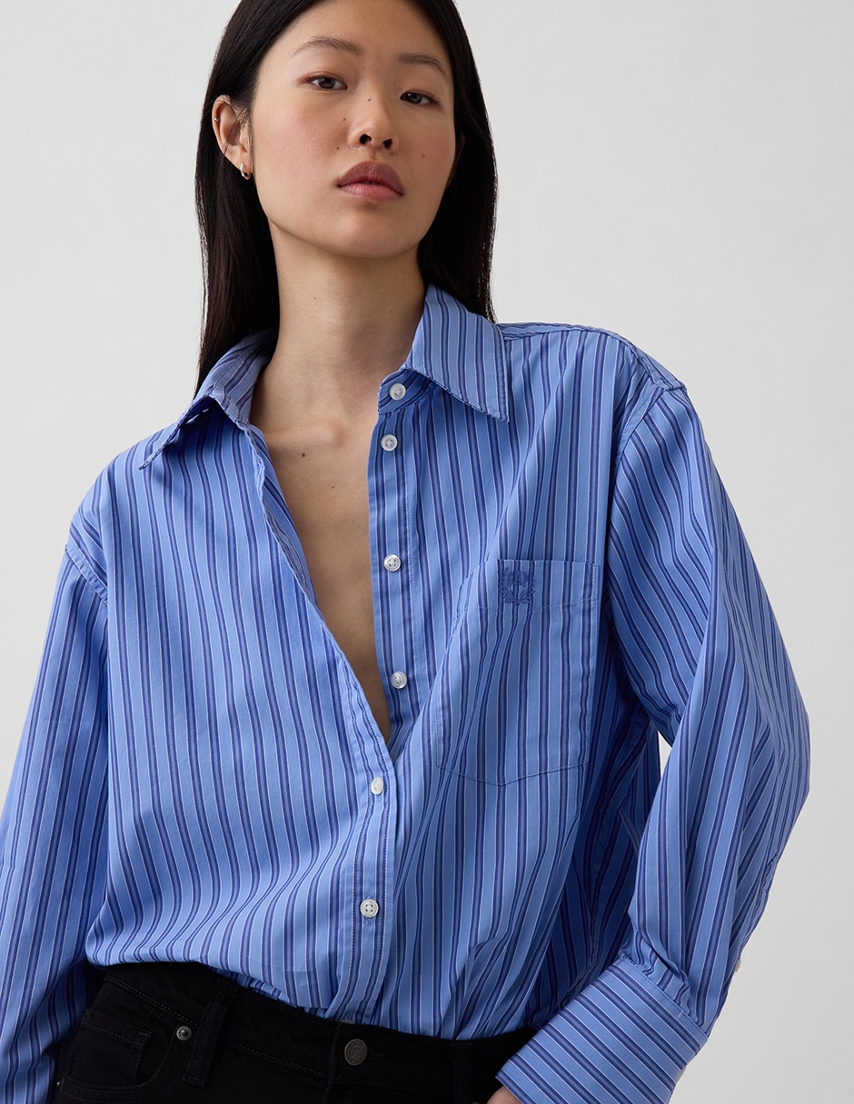 Camisa de algodón manga larga para mujer 4