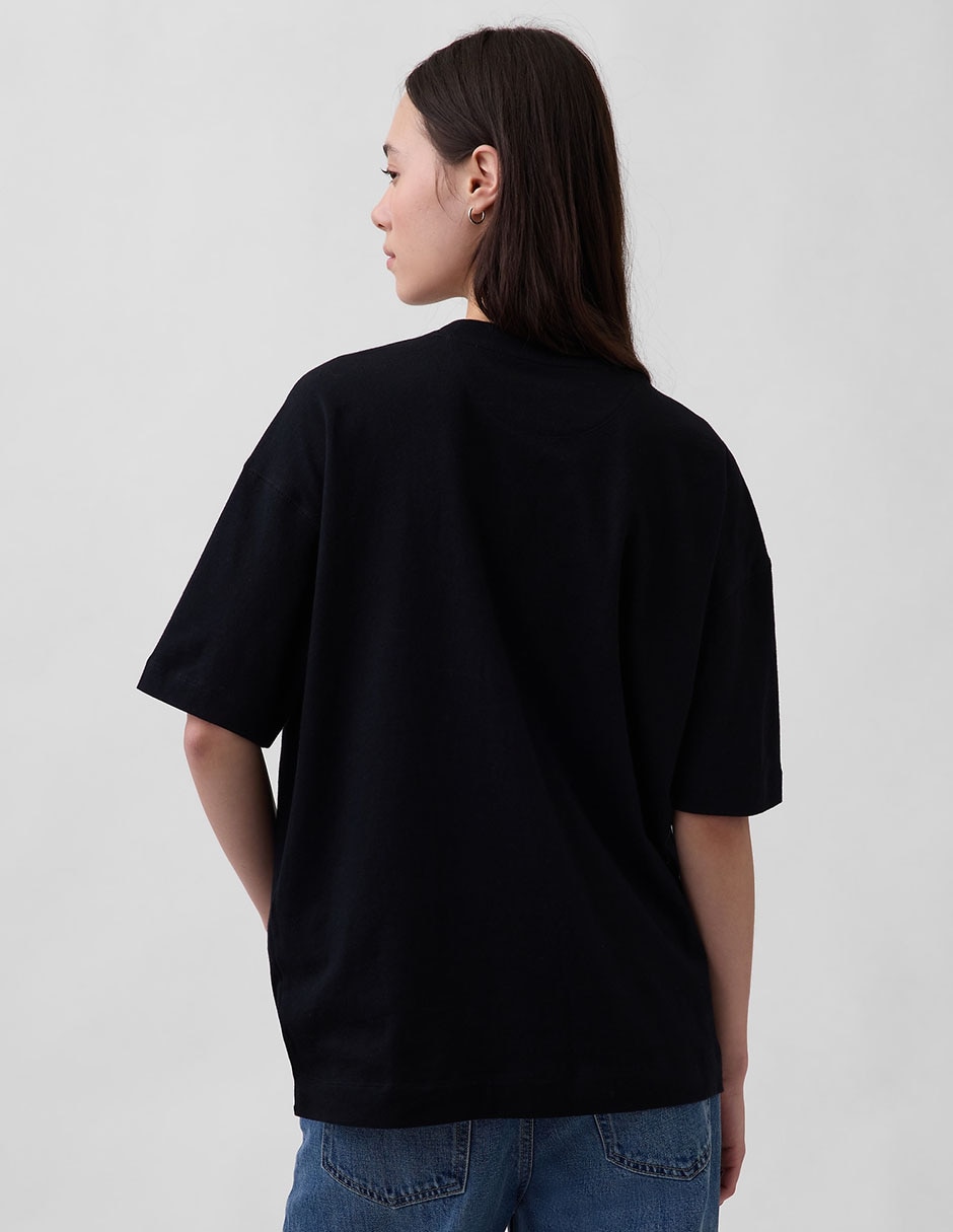 Playera manga al codo cuello redondo mujer 3