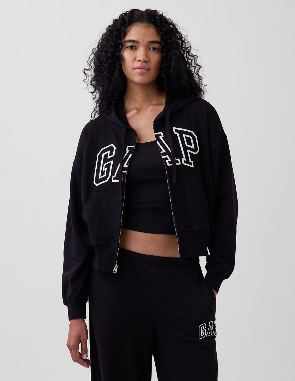 Sudadera con capucha y bolsa para mujer