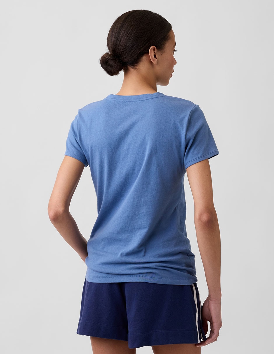 Playera manga corta cuello redondo para mujer