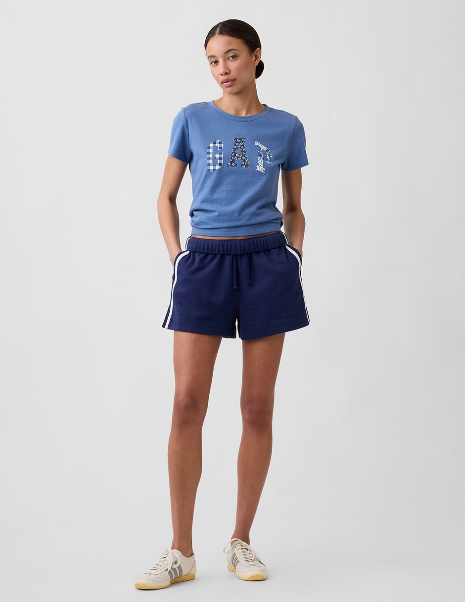 Playera manga corta cuello redondo para mujer