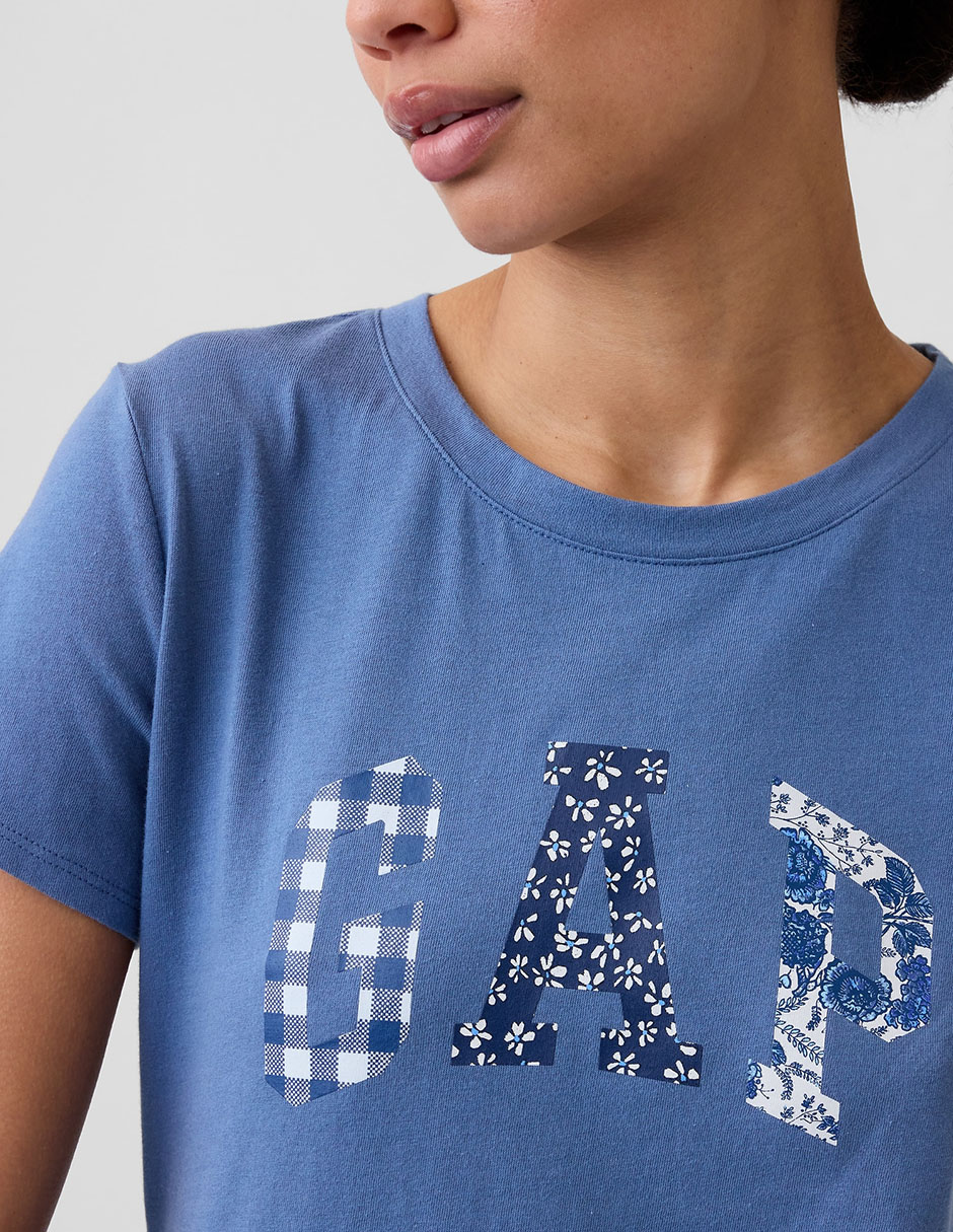 Playera manga corta cuello redondo para mujer
