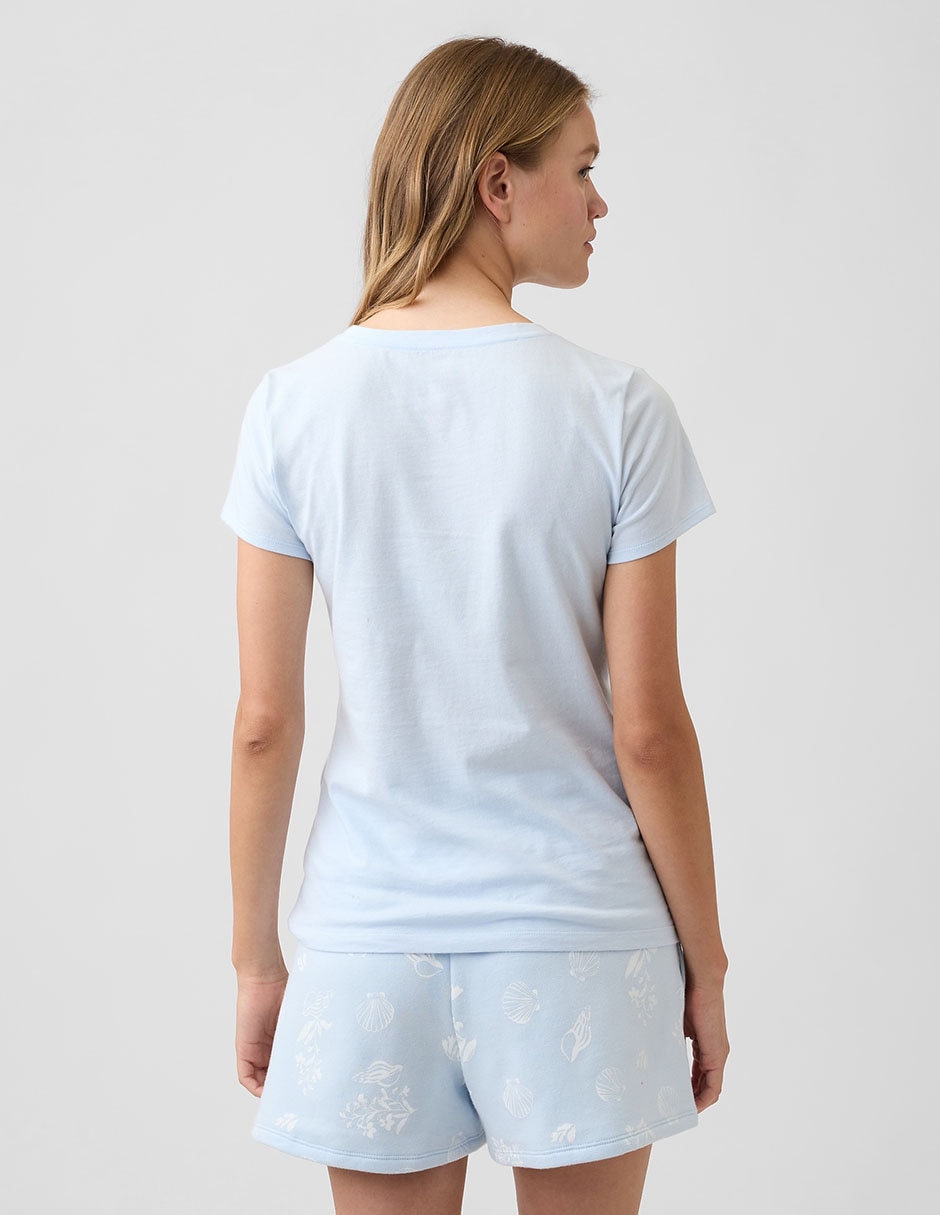 Playera manga corta cuello redondo para mujer 2