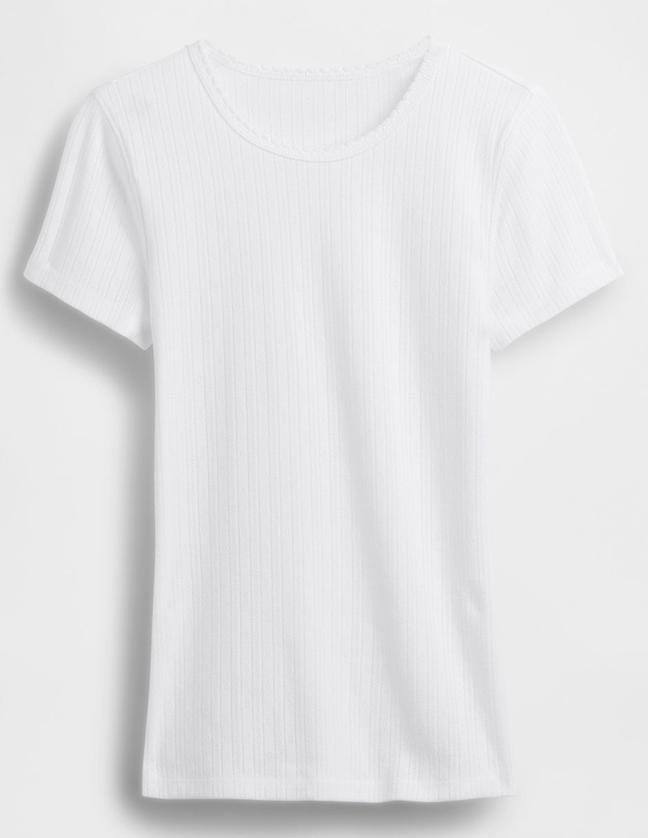 Playera manga corta cuello redondo para mujer 2