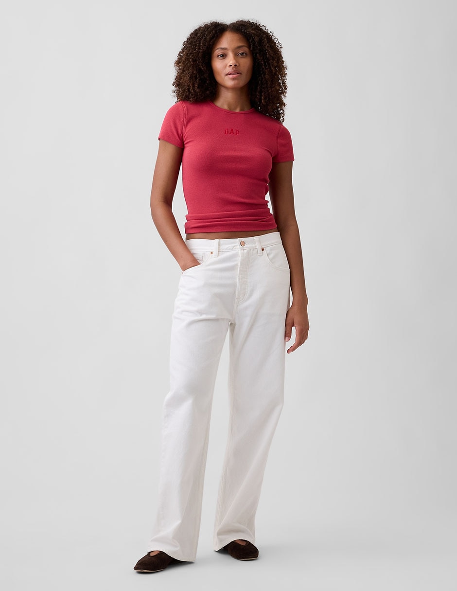 Playera manga corta cuello redondo mujer 4