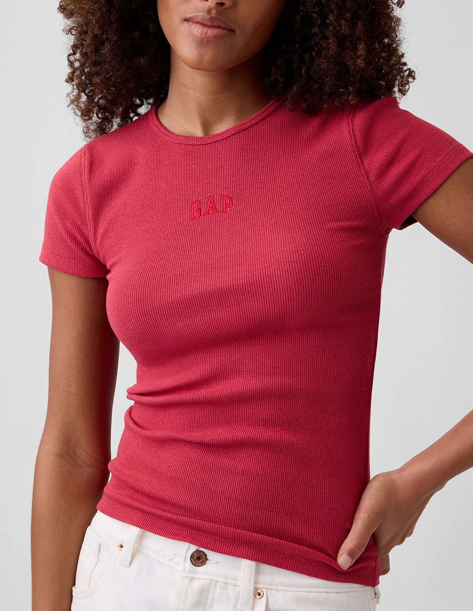 Playera manga corta cuello redondo mujer 3