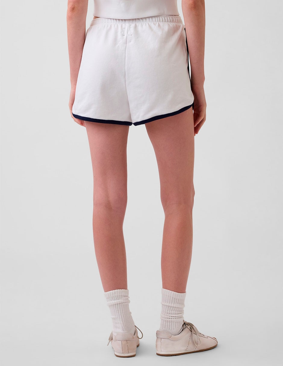 Short mezcla de materiales para mujer 4