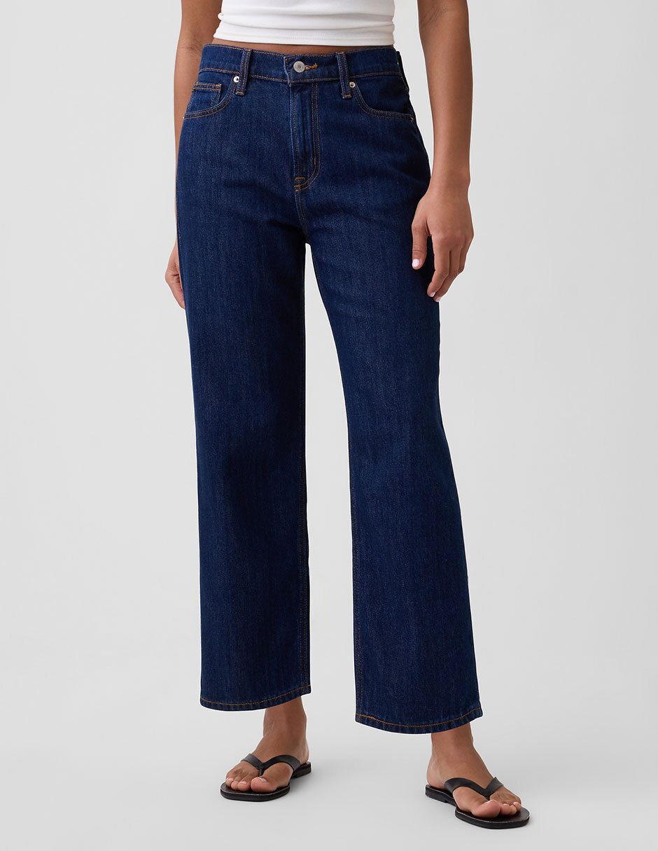 Jeans coulotte straight para mujer