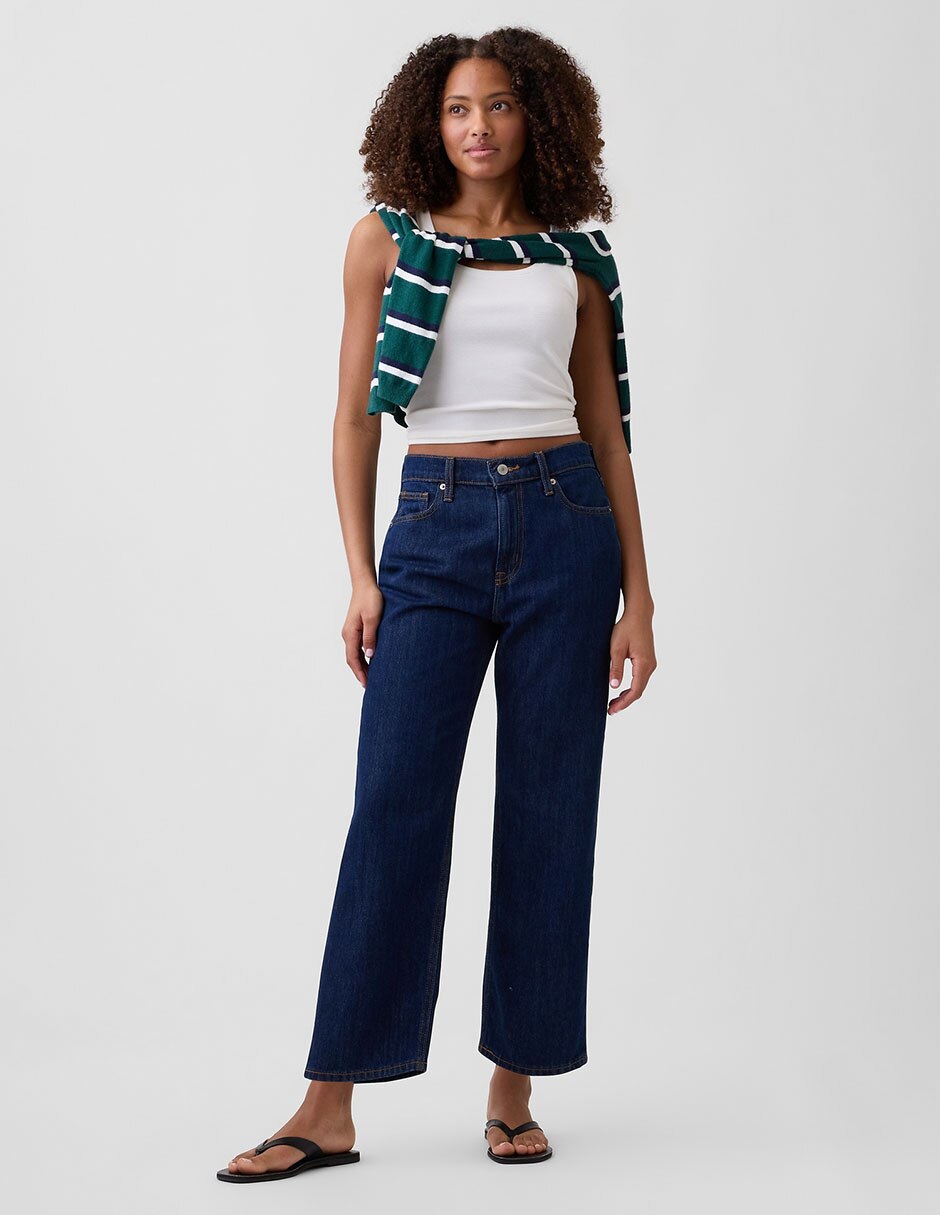 Jeans coulotte straight para mujer