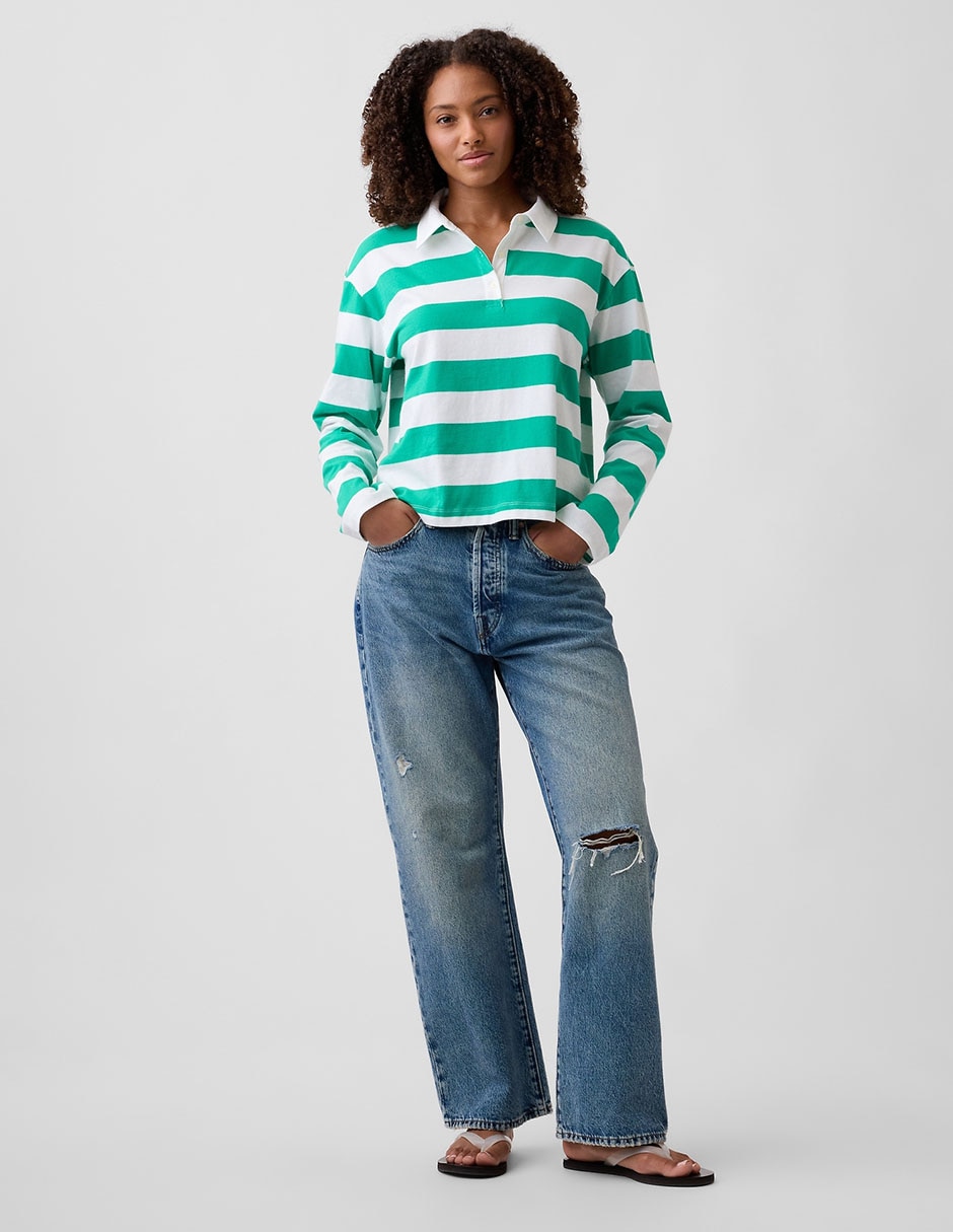 Playera tipo polo para mujer