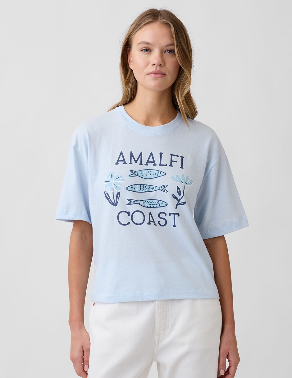 Playera manga corta cuello redondo para mujer Playera manga corta cuello redondo para mujer