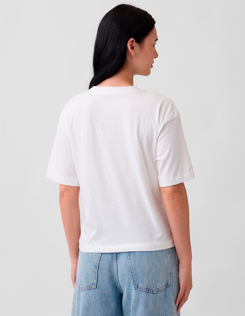 Playera manga corta cuello redondo para mujer 2