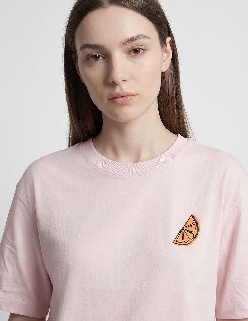 Playera manga corta cuello redondo para mujer 4