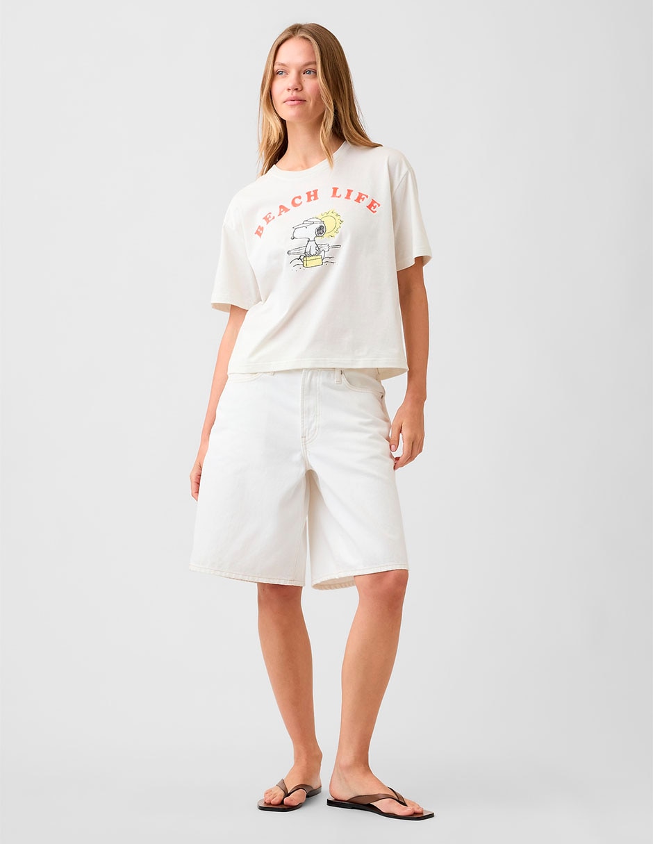 Playera manga corta cuello redondo mujer 4