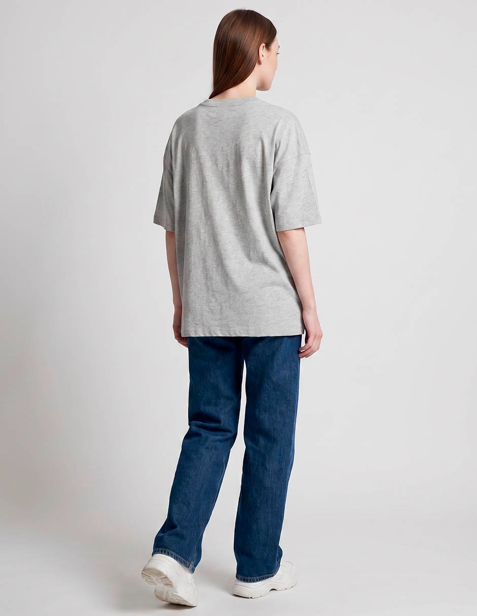 Playera manga al codo cuello redondo para mujer 3