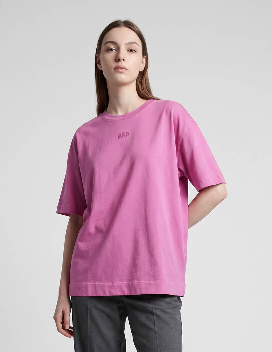 Playera manga corta cuello redondo para mujer