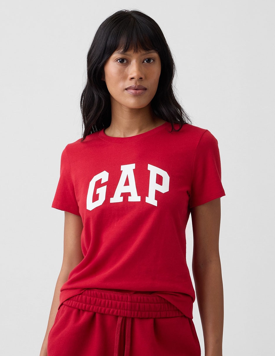 Playera manga corta cuello redondo para mujer
