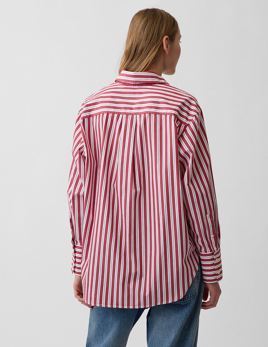 Camisa de algodón manga larga para mujer