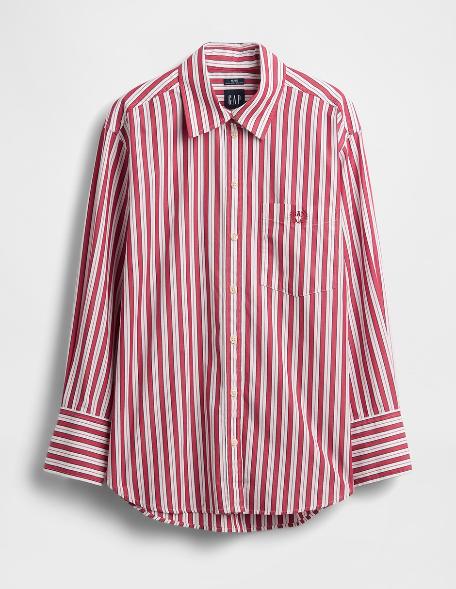 Camisa de algodón manga larga para mujer
