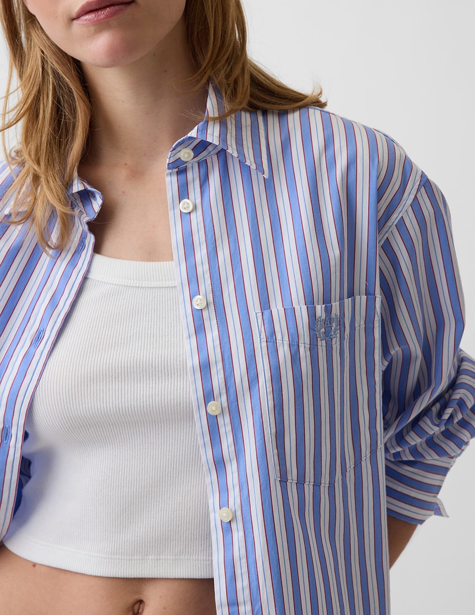 Camisa de algodón manga larga para mujer 4