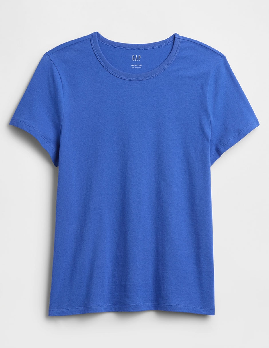 Playera manga corta cuello redondo para mujer