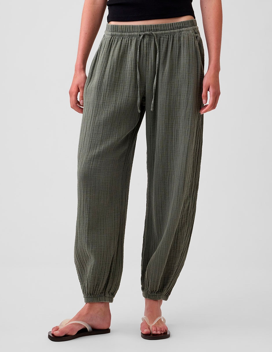 Pantalón baggy de algodón para mujer 2