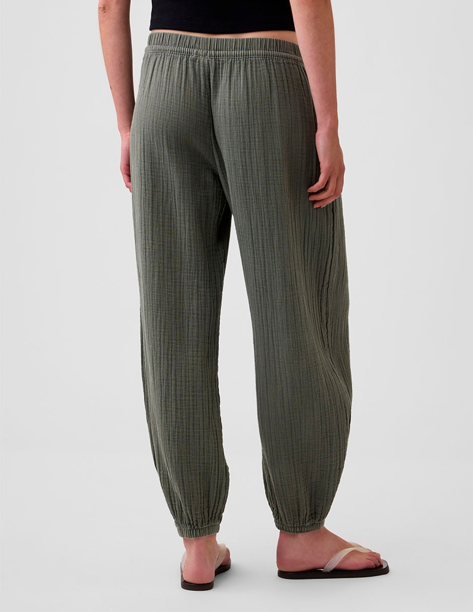 Pantalón baggy de algodón para mujer 4