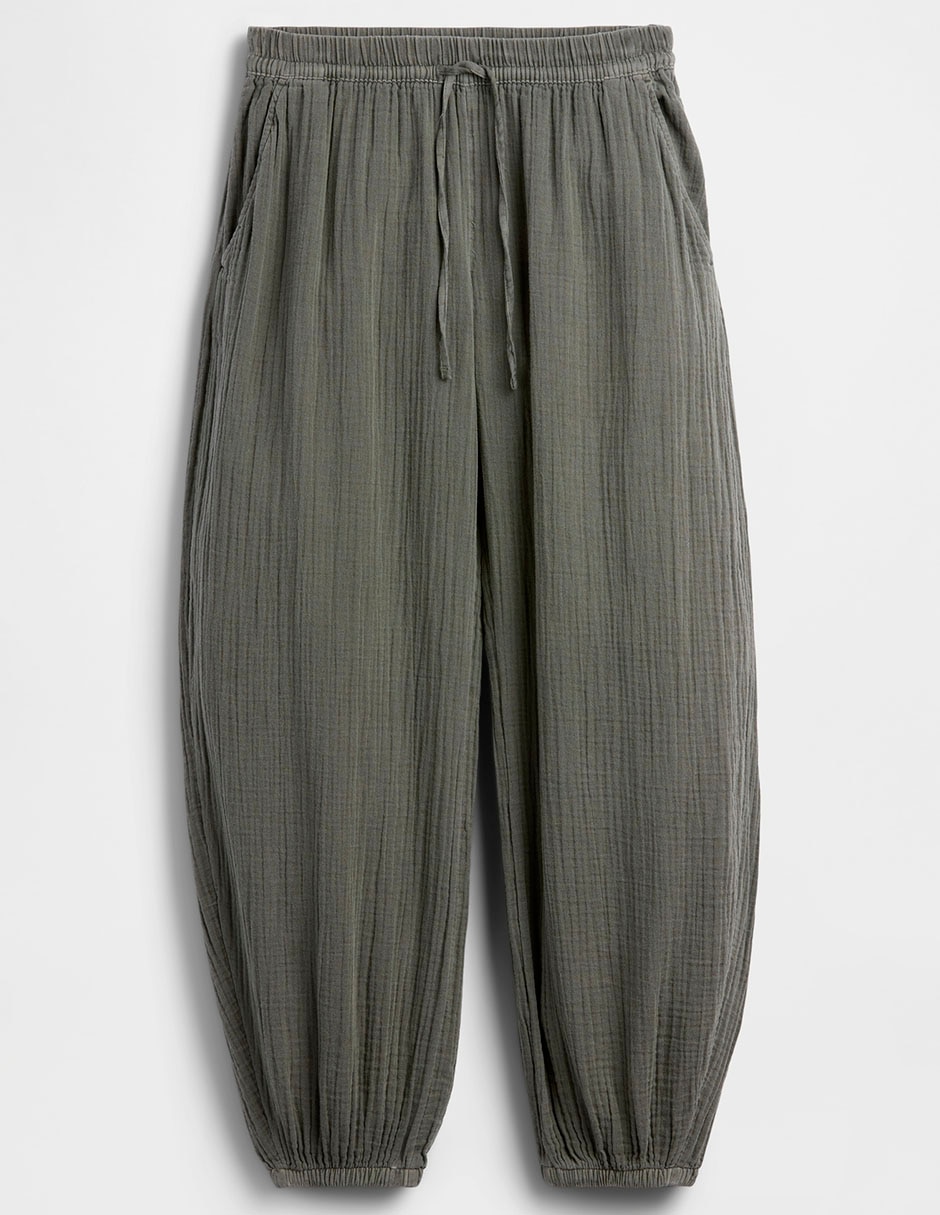 Pantalón baggy de algodón para mujer 5