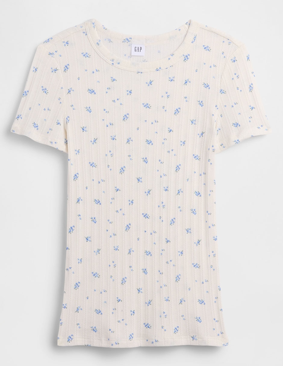 Playera manga corta cuello redondo para mujer 5