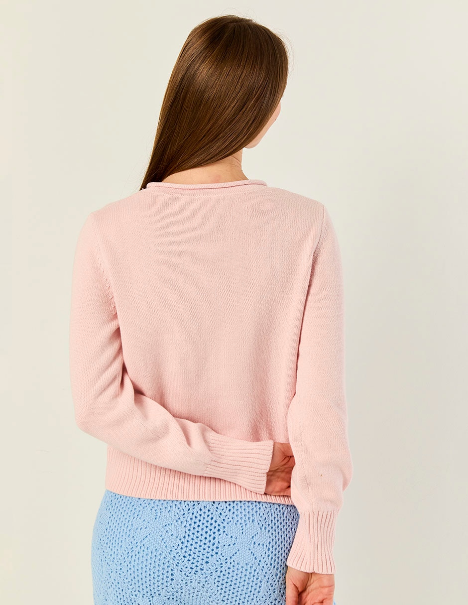 Suéter Cuello Redondo Para Mujer