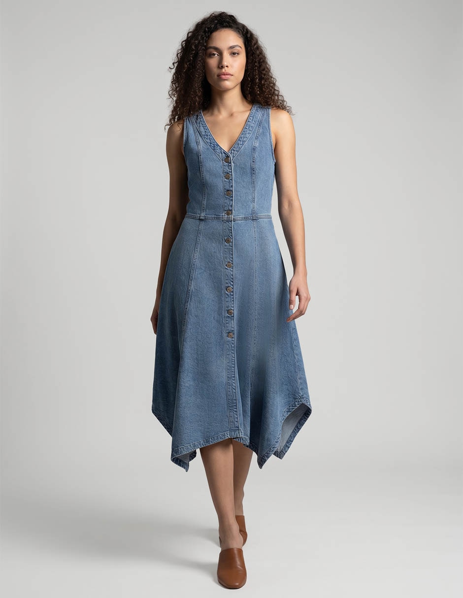 Vestido casual midi para mujer