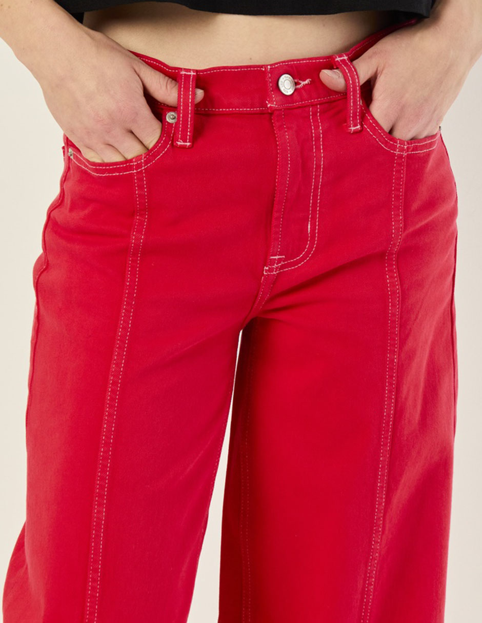 Jeans flare corte cintura para mujer