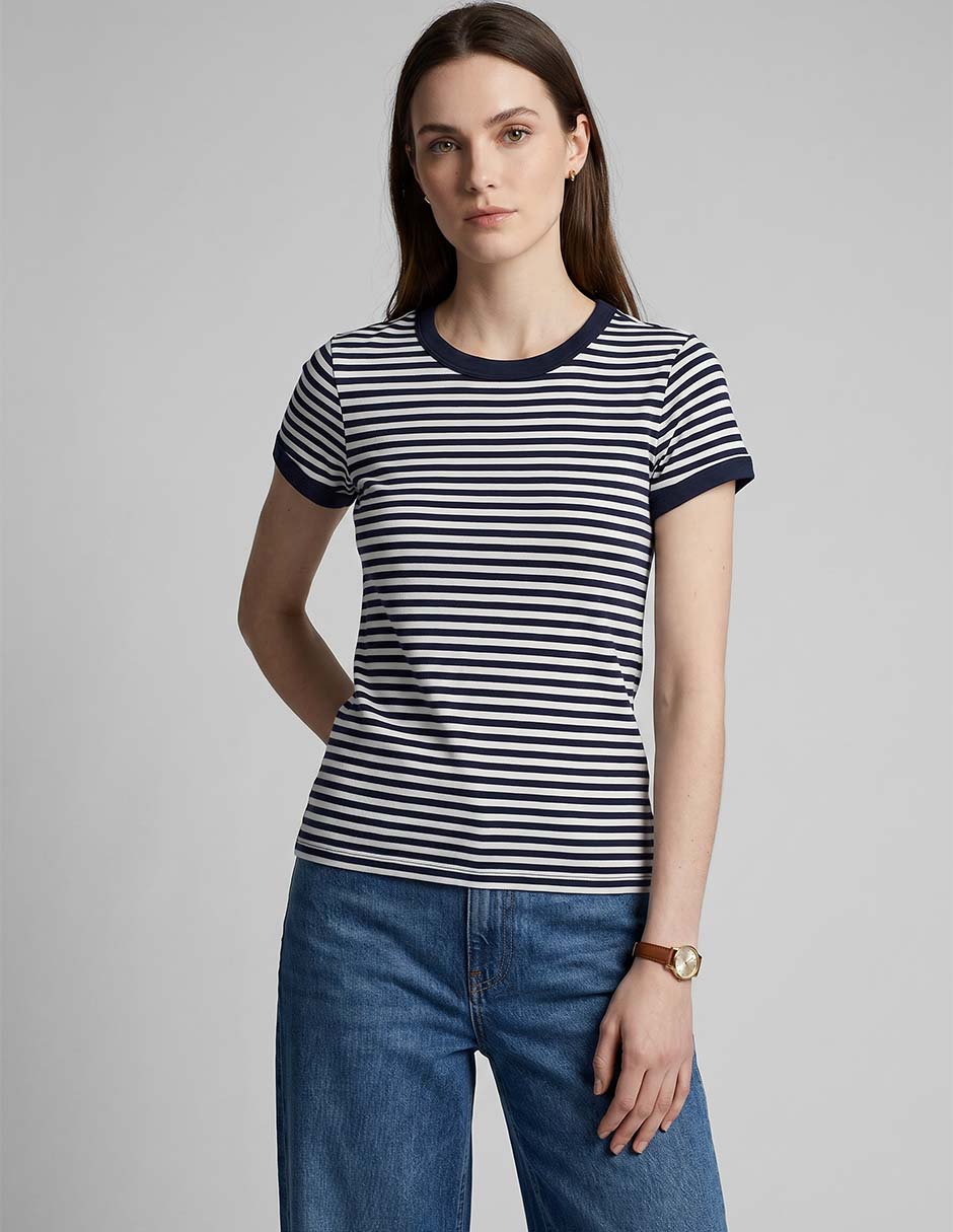 Playera manga corta cuello redondo para mujer Playera manga corta cuello redondo para mujer