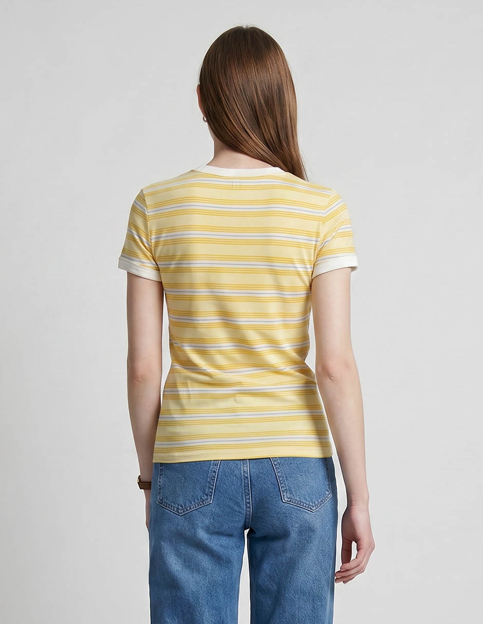 Playera manga corta cuello redondo para mujer 2
