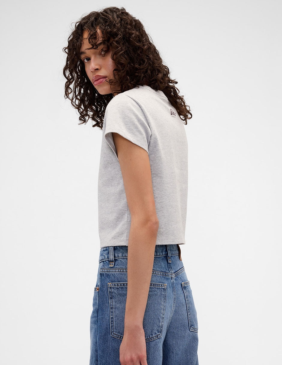 Playera heavyweight Cropped Gap X Victoria Beckham para mujer