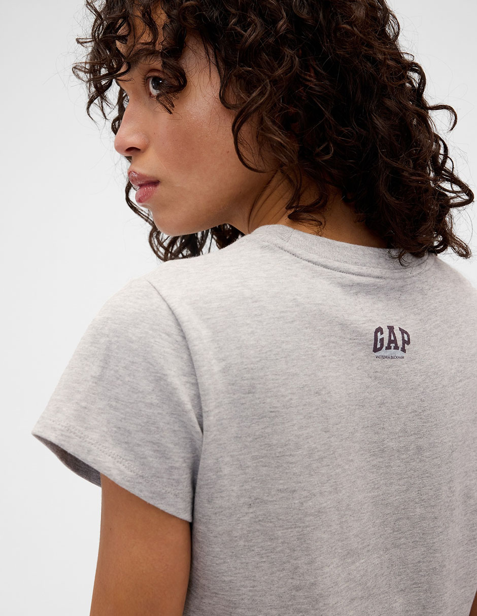 Playera heavyweight Cropped Gap X Victoria Beckham para mujer