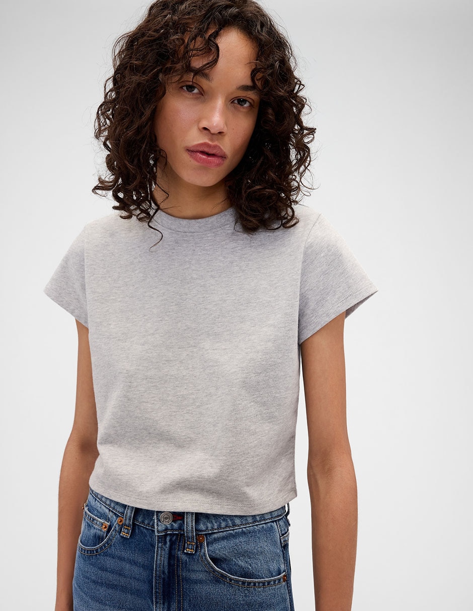 Playera heavyweight Cropped Gap X Victoria Beckham para mujer
