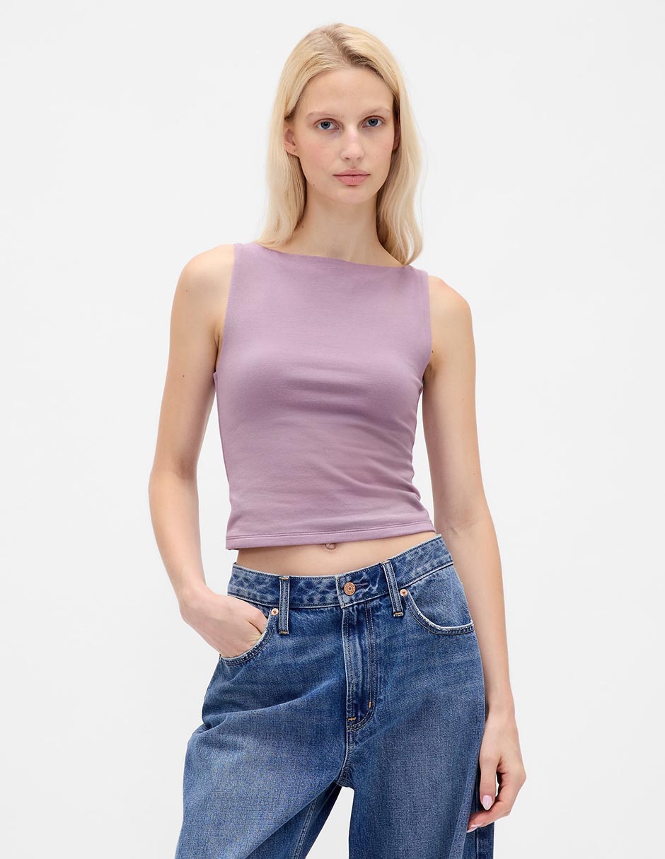 Playera cuello ojal para mujer
