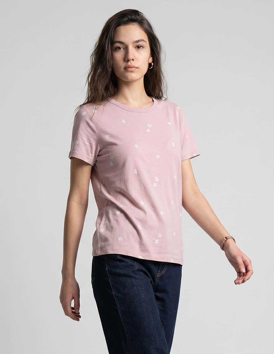 Playera manga corta cuello redondo mujer Playera manga corta cuello redondo mujer